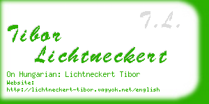 tibor lichtneckert business card